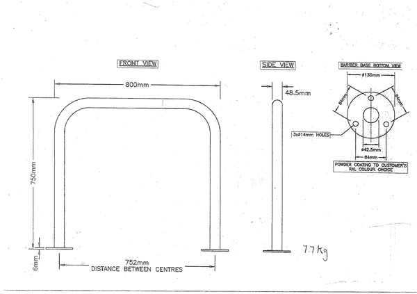 EVEC CRASH BARRIER | ROOT OR SURFACE MOUNTED