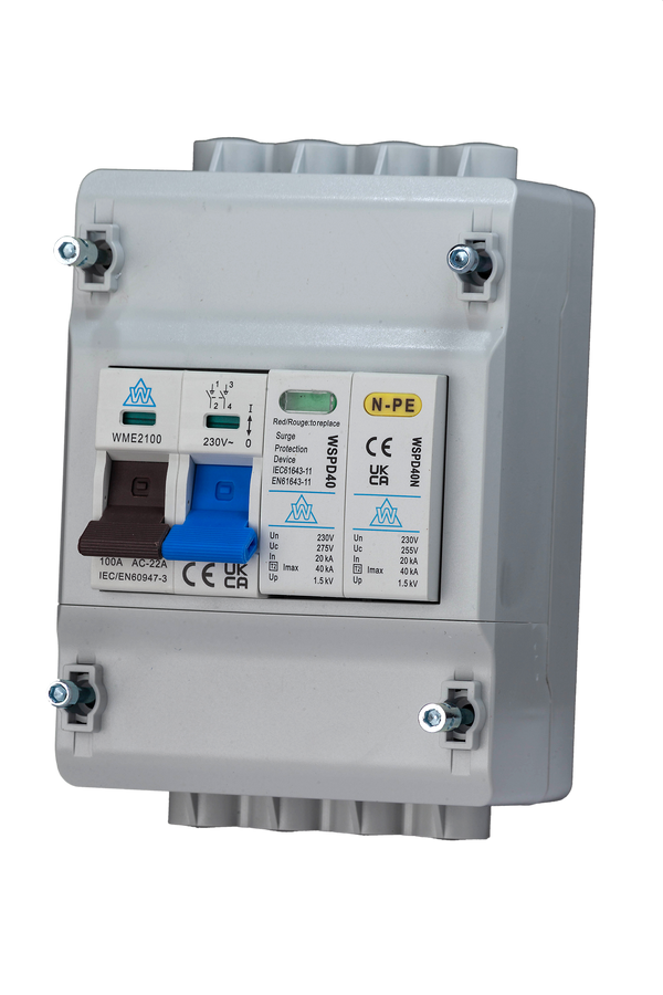 WCED 4 MODULE ENCLOSURE: MAIN SWITCH | SURGE PROTECTION | IP65