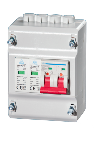 WCED 4 MODULE ENCLOSURE: MAIN SWITCH | SURGE PROTECTION