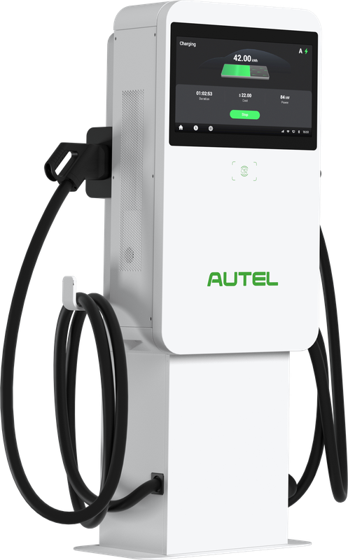 AUTEL MAXICHARGER: DUAL CCS | TETHERED | 47kW (DC) | PEDESTAL INCL