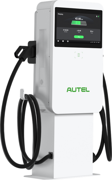 AUTEL MAXICHARGER: DUAL CCS | TETHERED | 47kW (DC) | PEDESTAL INCL ...