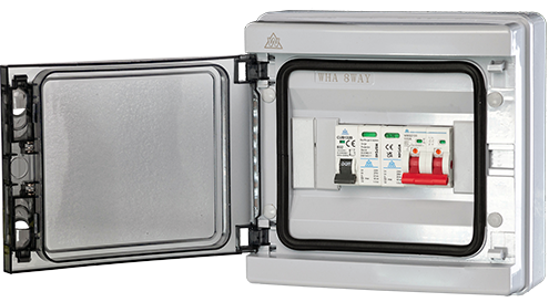 WCED 5 WAY ENCLOSURE 100A MAIN SWITCH | 32A MCB+SPD | IP65